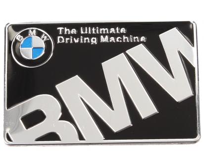 Kovová samolepka BMW The Ultimate Driving Machine  6x4 cm