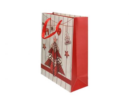 Vánoční dárková taška stromeček 32x26 cm