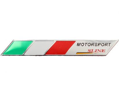 Kovová samolepka Itálie Motorsport sline 9 x 1,5 cm