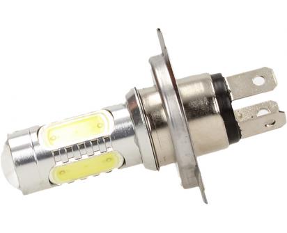 LED COB žárovka H4 6500K denní studené světlo
