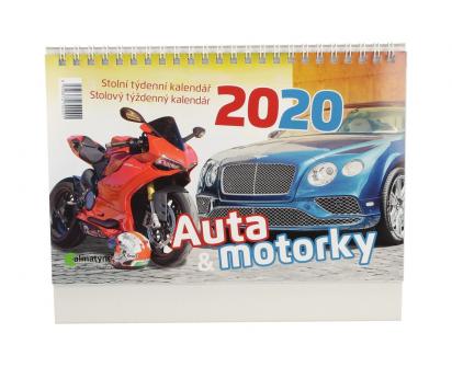Kalendář 2020 Auta a Motorky 22 x 17 cm