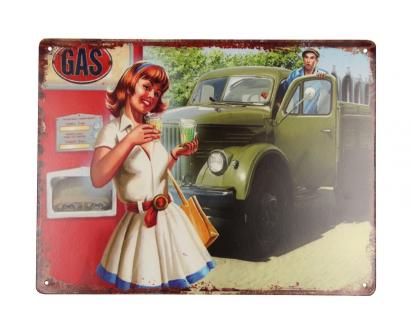 Plechová cedule GAS (25x33 cm)