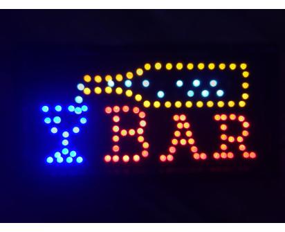 Barevná světelná LED tabule BAR