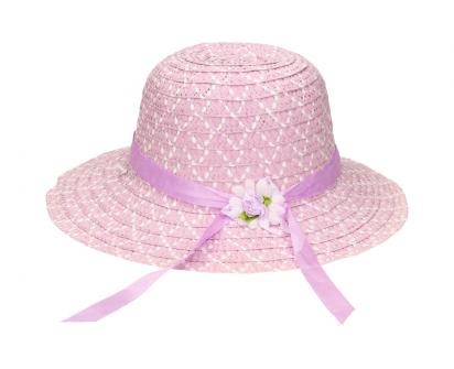 Dětský klobouk s kytičkou fialový