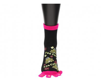 Ponožky Toe Socks Černé s designem