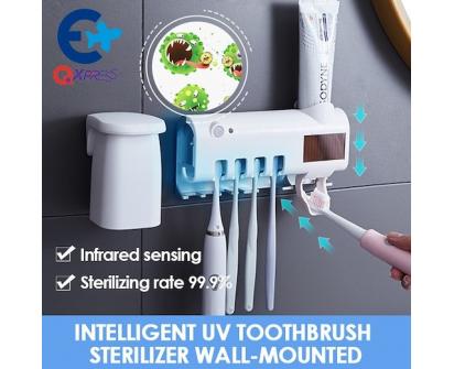 Elektrický Sterilizer zubních kartáčků s dávkovačem pasty a solárním panelem