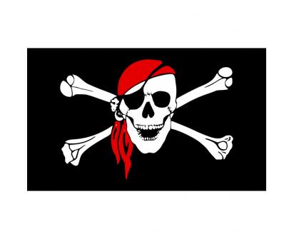 Pirátská vlajka o rozměru 90x150cm