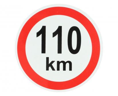 Samolepka na auto omezení rychlosti 110km