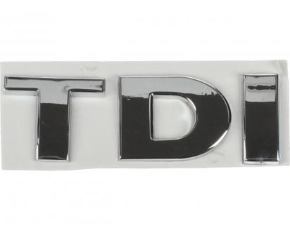 Kovová samolepka TDI 8,5cm x 3,5cm stříbrná