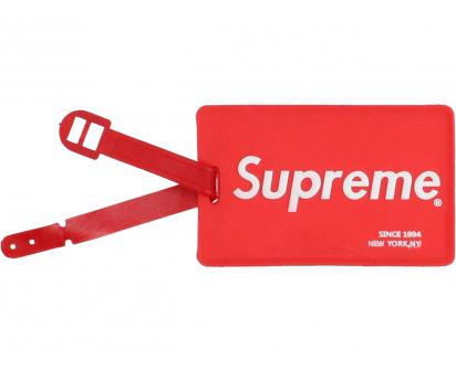 Jmenovka na kufr s nápisem Supreme
