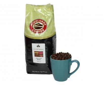 Pražená káva 1kg Cà phê hạt Full City Roast Highland Coffee