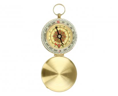 Vyklápěcí kompas 5cm zlatý kovový Nakida