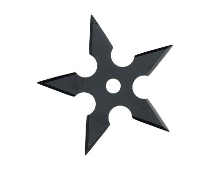 5cípá vrhací hvězdice – ocelový shuriken s pouzdrem
