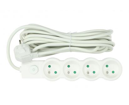 Prodlužovací kabel Aerbes SJ-3655 4 zásuvky s vypínačem 5 m