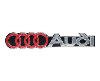 Kovová 3D samolepka Audi 16 × 3 cm
