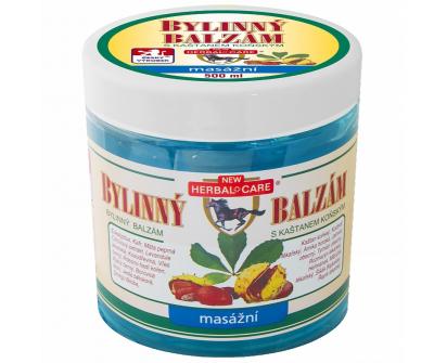 Bylinný masážní balzám s kaštanem koňským 500 ml
