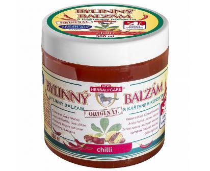Bylinný balzám s kaštanem koňským a chilli 500 ml