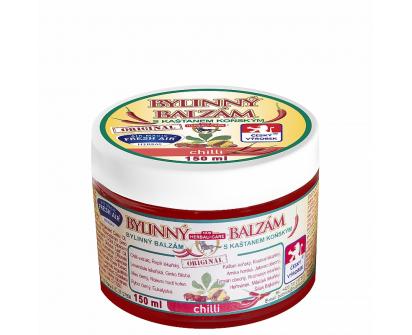 Bylinný balzám s kaštanem koňským a chilli 150 ml