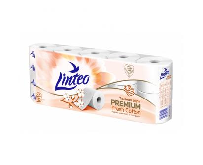 Toaletní papír Linteo Premium 10 rolí – 3vrstvý, 15m, bavlníková parfemace