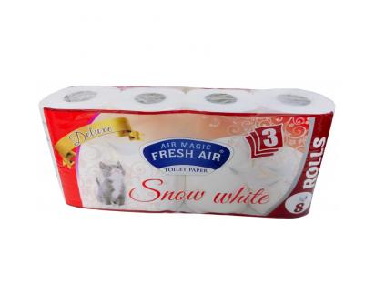 Toaletní papír Fresh Air 8 rolí – 3vrstvý, bílý