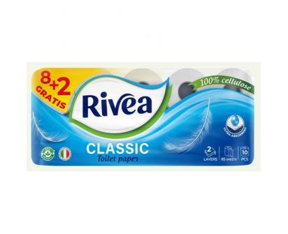 Toaletní papír RIVEA Classic 10 rolí – 2vrstvý