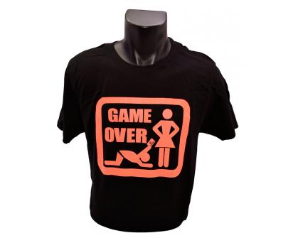 Tričko Game Over oranžový nápis