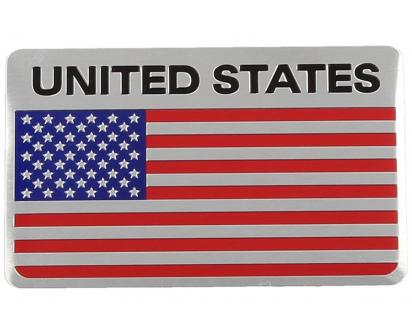 Kovová samolepka americká vlajka 8cm x 5cm