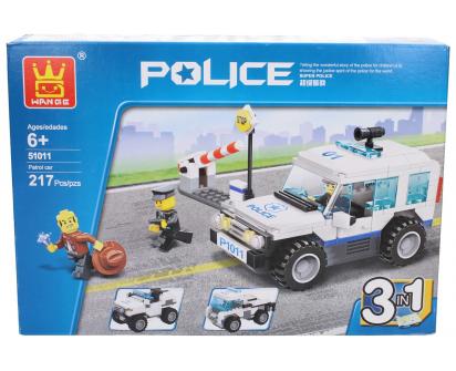 Stavebnice policejní auto 3v1