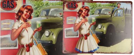 Plechová cedule GAS (25x33 cm)