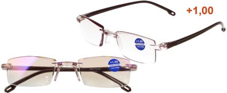 Dioptrické brýle s antireflexní vrstvou hnědé +1,00