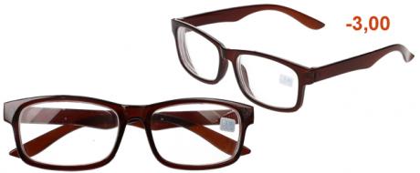 Dioptrické brýle pro krátkozrakost -3,00 hnědé 