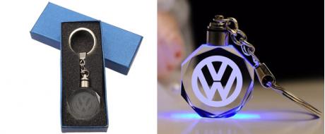 Klíčenka skleněná LED - Volkswagen
