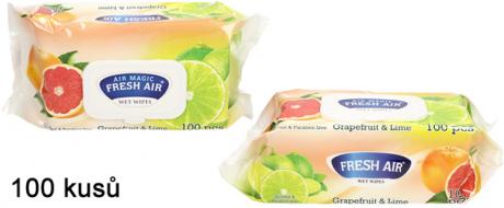 Fresh Air vlhčené ubrousky 100ks Grapefruit & Lime