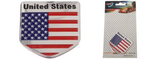 Kovová samolepka United States 5 x 5 cm
