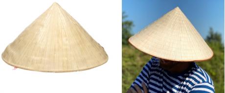 Slaměný klobouk v asijském stylu