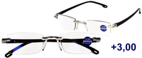 Dioptrické brýle s antireflexní vrstvou Zlaté +3,00