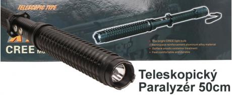 Teleskopická nabíjecí baterka s paralyzérem 3v1