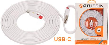 Premium Flat USB-C Cable 3m Griffin