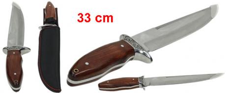 Hobby lovecký nůž s dřevěnou rukojetí 33 cm