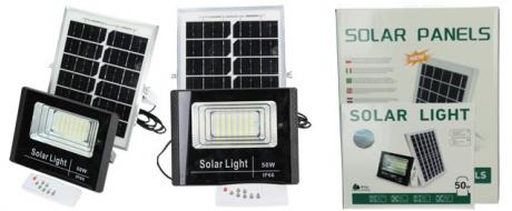 Solární systém LED reflektor 50W s dálkovým ovladačem