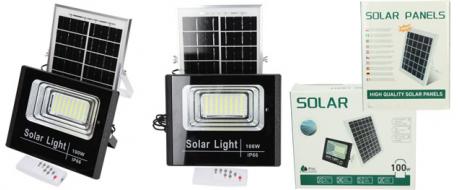 Solární systém LED reflektor 100W s dálkovým ovladačem