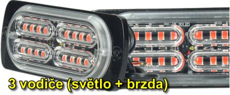LED výstražné světlo / stroboskop 4 LED 12–24V