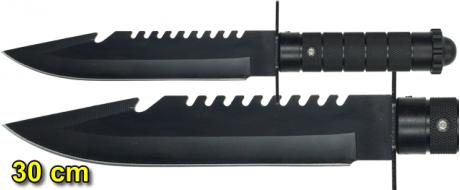 Nůž LightKnife černý s pilkou a pouzdrem 30 cm