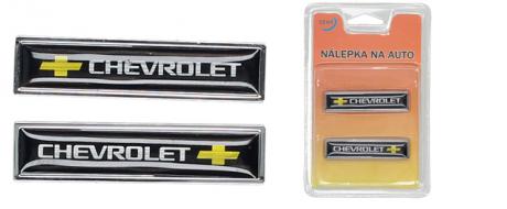 Kovová samolepka Chevrolet – 3D (2 ks)