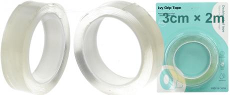 Transparentní oboustranná nano lepicí páska 3 cm × 2 m – omyvatelná a opakovaně použitelná
