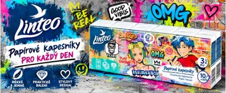Papírové kapesníčky Linteo TEENS 10×10ks – 3vrstvé