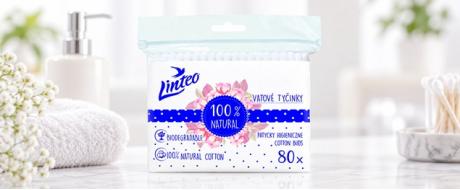 Papírové vatové tyčinky Linteo 80ks – sáček