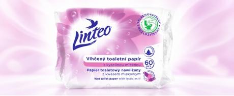 Vlhčený WC papír Linteo 60ks – s kyselinou mléčnou, bez alkoholu