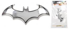 Kovová samolepka Batman 8 x 3 cm stříbrná