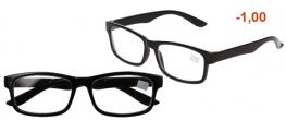 Dioptrické brýle pro krátkozrakost -1,00 černé